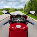 CS-764A2 12V Motorcycle Scooter Aluminum Alloy Electric Hand Grip Cover Heated Grip Handlebar(Blue)