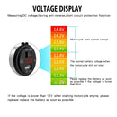 ZH-975A1 Motorcycle Aluminum Alloy Waterproof Mobile Phone Single USB Charger with Red Voltmeter(Silver)