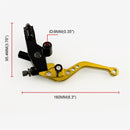 Universal 7 / 8 inch 22mm Modified Motorcycle Adjustable Brake Clutch Handbrake (Yellow)