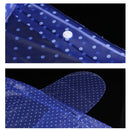 Waterproof Big Hat Crystal PVC Printing Dot Clear Motorcycle Person Poncho Adult Hooded Impermeable Raincoat Outdoor Rain Cape Coat(Blue)