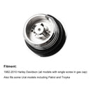 Motorcycle Flush Pop-up Gas Cap with O-ring for Harley Davidson (Silver)