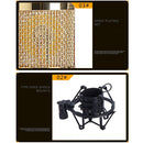 BM-800 Network K-Song Dedicated High-end Metal Shock Mount Microphone Set(Blue)