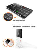 AEKU Qmart Q5 Card Mobile Phone, Network: 2G, 5.5mm Ultra Thin Pocket Mini Slim Card Phone, 0.96 inch, QWERTY Keyboard, BT, Pedometer, Remote Notifier, MP3 Music, Remote Capture(Black)