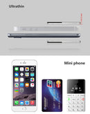 AEKU Qmart Q5 Card Mobile Phone, Network: 2G, 5.5mm Ultra Thin Pocket Mini Slim Card Phone, 0.96 inch, QWERTY Keyboard, BT, Pedometer, Remote Notifier, MP3 Music, Remote Capture(Black)