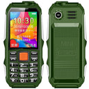 HAIYU H1 1.8 inch Triple Proofing Elder Phone, Waterproof Shockproof Dustproof, 2800mAh Battery, 21 Keys, LED Flashlight, FM, Dual SIM(Green)