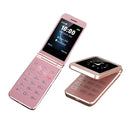 M9 Dual-screen Flip Elder Phone, 2.8 inch + 1.77 inch, 32MB+32MB, Support FM, SOS, GSM, Family Number, Big Keys, Dual SIM (Pink)