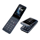 M9 Dual-screen Flip Elder Phone, 2.8 inch + 1.77 inch, 32MB+32MB, Support FM, SOS, GSM, Family Number, Big Keys, Dual SIM (Blue)