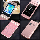M9 Dual-screen Flip Elder Phone, 2.8 inch + 1.77 inch, 32MB+32MB, Support FM, SOS, GSM, Family Number, Big Keys, Dual SIM (Blue)