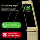 M9 Dual-screen Flip Elder Phone, 2.8 inch + 1.77 inch, 32MB+32MB, Support FM, SOS, GSM, Family Number, Big Keys, Dual SIM (Blue)