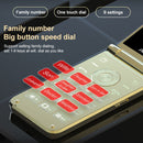 M9 Dual-screen Flip Elder Phone, 2.8 inch + 1.77 inch, 32MB+32MB, Support FM, SOS, GSM, Family Number, Big Keys, Dual SIM (Blue)