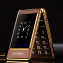 SATREND A15-M Dual-screen Flip Elder Phone, 3.0 inch + 1.77 inch, MTK6261D, Support FM, Network: 2G, Big Keys, Dual SIM(Coffee)