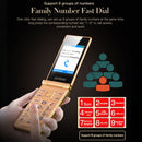 SATREND A15-M Dual-screen Flip Elder Phone, 3.0 inch + 1.77 inch, MTK6261D, Support FM, Network: 2G, Big Keys, Dual SIM(Coffee)