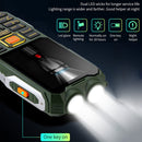Mafam 4G Triple Proofing Elder Phone, Waterproof Shockproof Dustproof, 16800mAh Battery, 2.4 inch, 21 Keys, Bluetooth, LED Flashlight, FM, SOS, Dual SIM, Network: 2G (Black)