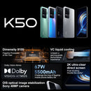 Xiaomi Redmi K50 5G, 48MP Camera, 12GB+256GB, Triple Back Cameras, 5500mAh Battery, 6.67 inch MIUI 13 Dimensity 8100 Octa Core 5nm up to 2.85GHz, Network: 5G, Dual SIM, NFC, IR (Black)