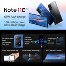 Xiaomi Redmi Note 11E Pro 5G, 108MP Camera, 6GB+128GB, Triple Back Cameras, Side Fingerprint Identification, 6.67 inch MIUI 13 Dimensity 695 6nm Octa Core up to 2.2GHz, Network: 5G, Dual SIM, NFC, Not Support Google Play(Blue)