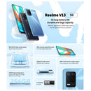 Realme V13 5G, 48MP Camera, 8GB+128GB, Triple Back Cameras, Side Fingerprint Identification, 5000mAh Battery, 6.5 inch Realme UI 2.0 / Android 11 MediaTek Dimensity 700 Octa Core up to 2.2GHz, Network: 5G, Support Google Play (Black)