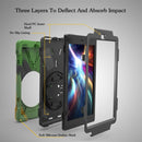 For Amazon Fire HD 8 inch (2017) 360 Degree Rotation PC + Silicone Protective Case with Holder & Hand-strap (Camouflage Green)
