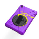 For Amazon Fire HD 8 inch (2017) 360 Degree Rotation PC + Silicone Protective Case with Holder & Hand-strap (Purple)