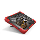 For Amazon Fire HD 8 inch (2017) 360 Degree Rotation PC + Silicone Protective Case with Holder & Hand-strap (Red)