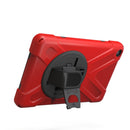 For Amazon Fire HD 8 inch (2017) 360 Degree Rotation PC + Silicone Protective Case with Holder & Hand-strap (Red)