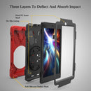 For Amazon Fire HD 8 inch (2017) 360 Degree Rotation PC + Silicone Protective Case with Holder & Hand-strap (Red)