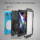For Amazon Fire HD 8 inch (2017) 360 Degree Rotation PC + Silicone Protective Case with Holder & Hand-strap (Baby Blue)