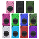 For Amazon Fire HD 8 inch (2017) 360 Degree Rotation PC + Silicone Protective Case with Holder & Hand-strap (Light Green)
