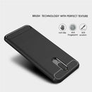 For Huawei Mate 10 Lite Brushed Carbon Fiber Texture TPU Shockproof Anti-slip Soft Protective Back Cover Case(Black)