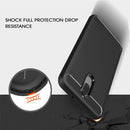For Huawei Mate 10 Lite Brushed Carbon Fiber Texture TPU Shockproof Anti-slip Soft Protective Back Cover Case(Black)