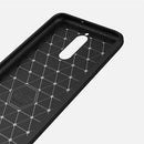 For Huawei Mate 10 Lite Brushed Carbon Fiber Texture TPU Shockproof Anti-slip Soft Protective Back Cover Case(Black)