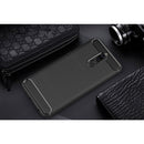For Huawei Mate 10 Lite Brushed Carbon Fiber Texture TPU Shockproof Anti-slip Soft Protective Back Cover Case(Black)