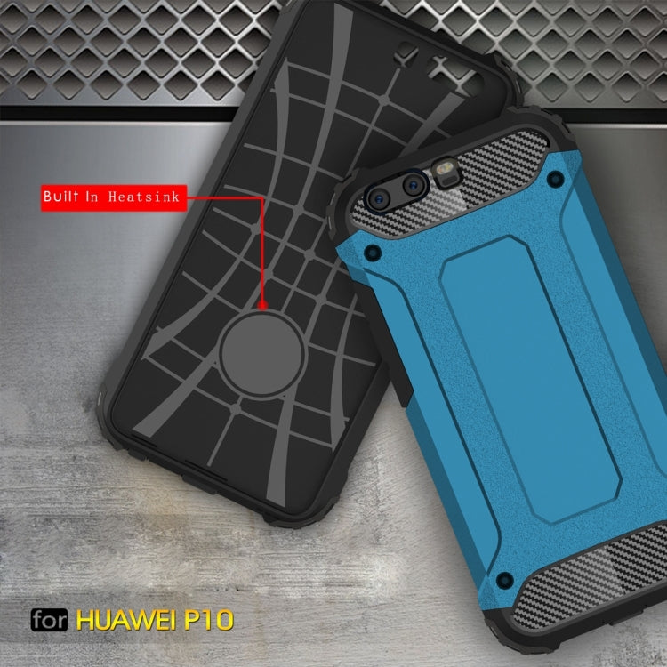 For Huawei P10 Tough Armor TPU + PC Combination Case(Blue)
