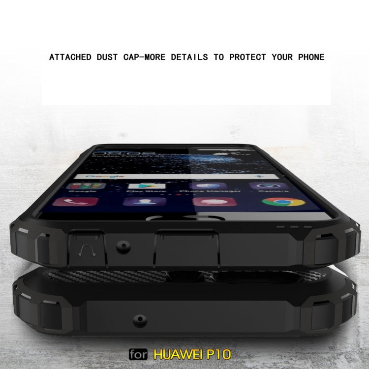 For Huawei P10 Tough Armor TPU + PC Combination Case(Blue)