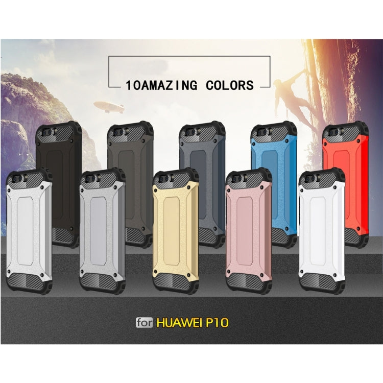 For Huawei P10 Tough Armor TPU + PC Combination Case(Silver)