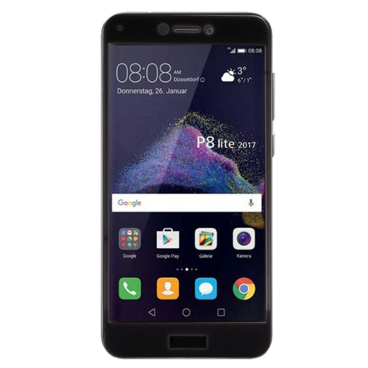 For Huawei P8 Lite (2017) 0.26mm 9H Surface Hardness Explosion-proof Full Screen Tempered Glass Screen Film(Black)