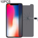 10PCS 9H Surface Hardness 180 Degree Privacy Anti Glare Screen Protector for iPhone X / XS