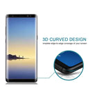 For Galaxy Note 8 0.3mm 9H Surface Hardness 3D Curved Silk-screen Full Screen Tempered Glass Screen Protector(Black)