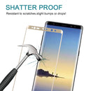 For Galaxy Note 8 0.3mm 9H Surface Hardness 3D Curved Silk-screen Full Screen Tempered Glass Screen Protector(Gold)