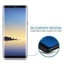 For Galaxy Note 8 0.3mm 9H Surface Hardness 3D Curved Silk-screen Full Screen Tempered Glass Screen Protector(Transparent)