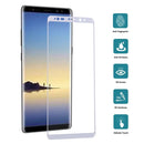 For Galaxy Note 8 0.3mm 9H Surface Hardness 3D Curved Silk-screen Full Screen Tempered Glass Screen Protector(White)