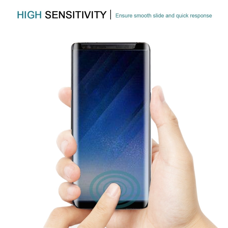 For Galaxy Note 8 0.3mm 9H Surface Hardness 3D Curved Silk-screen Non-full Screen Tempered Glass Screen Protector(Black)