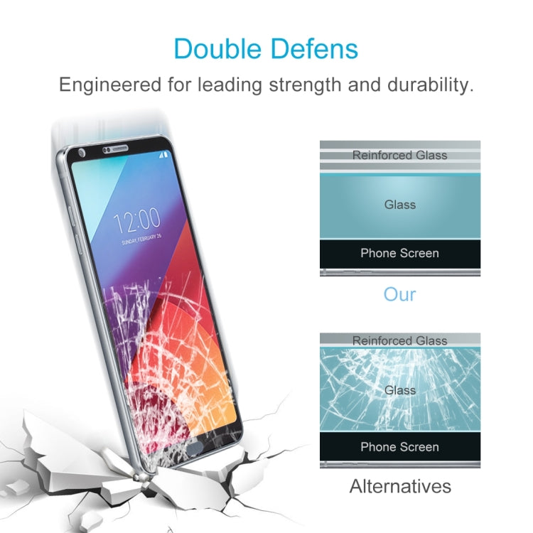 For LG G6 0.3mm 9H Surface Hardness 2.5D Curved Silk-screen Full Screen Tempered Glass Screen Protector(Black)