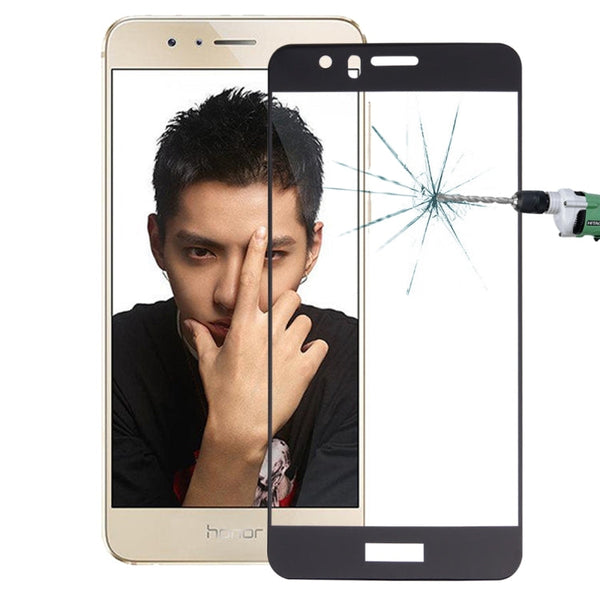 For Huawei Honor 8 0.26mm 9H Surface Hardness Explosion-proof Silk-screen Tempered Glass Full Screen Film (Black)