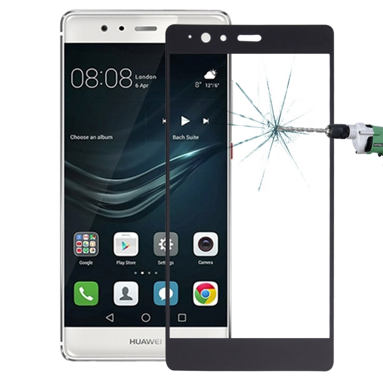 For Huawei P9 Plus 0.26mm 9H Surface Hardness Explosion-proof Silk-screen Tempered Glass Full Screen Film (Black)