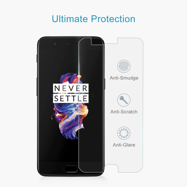 For OnePlus 5 0.3mm 9H Surface Hardness 2.5D Explosion-proof Non-full Screen Tempered Glass Screen Film