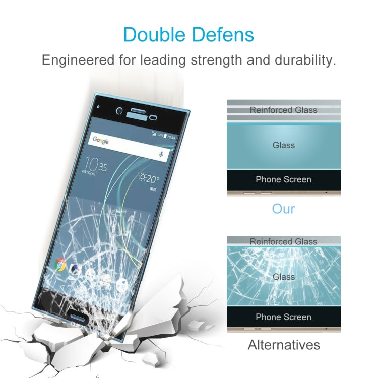 For Sony Xperia XZs 0.33mm 9H Surface Hardness 3D Curved Full Screen Tempered Glass Screen Protector(Black)