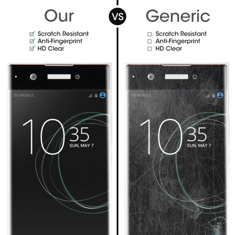 For Sony Xperia XA1 0.33mm 9H Surface Hardness 3D Curved Full Screen Tempered Glass Screen Protector(Black)