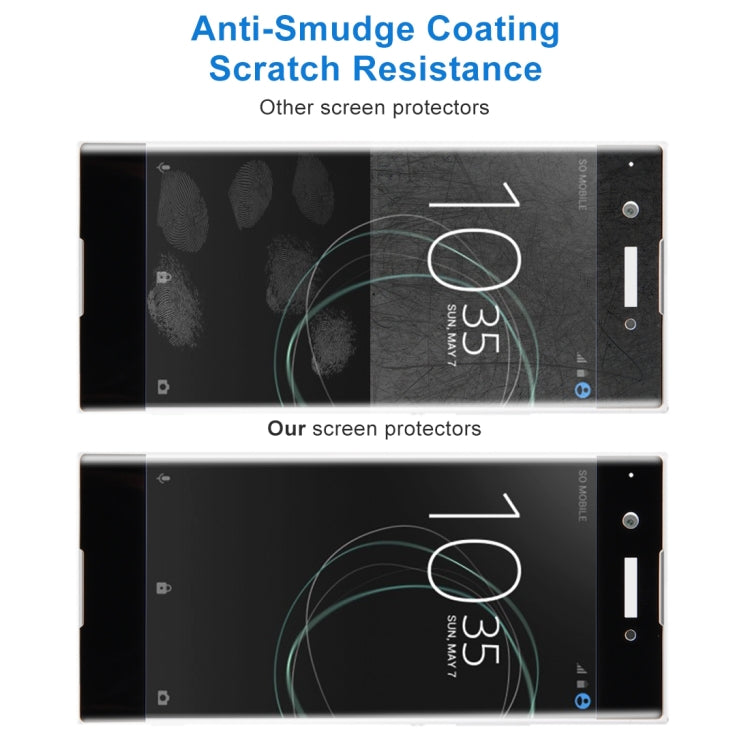 For Sony Xperia XA1 0.33mm 9H Surface Hardness 3D Curved Full Screen Tempered Glass Screen Protector(Black)