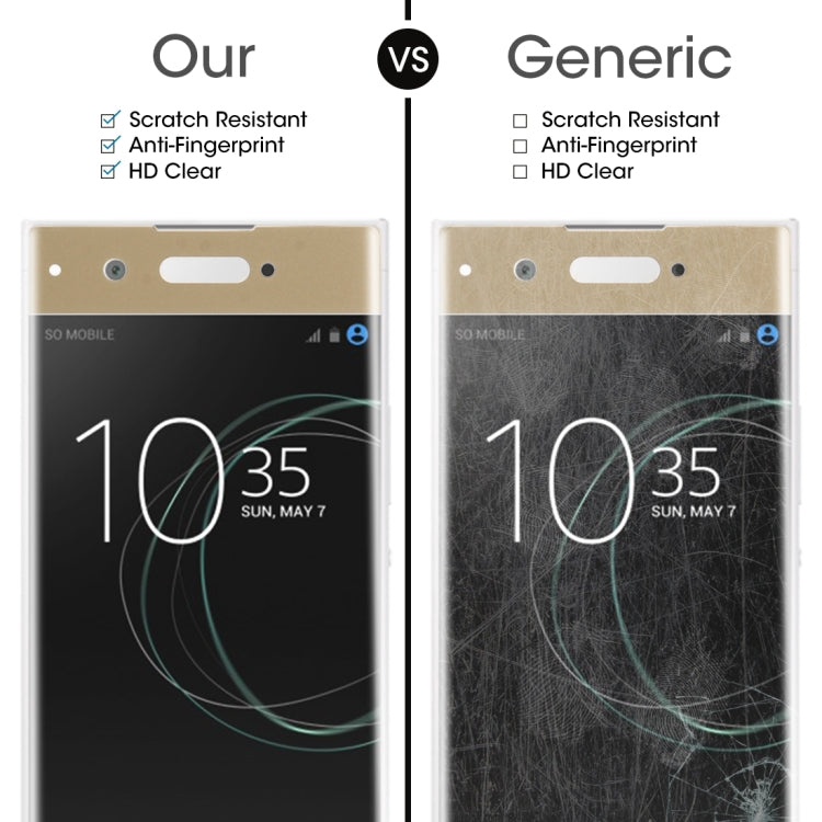 For Sony Xperia XA1 0.33mm 9H Surface Hardness 3D Curved Full Screen Tempered Glass Screen Protector(Gold)