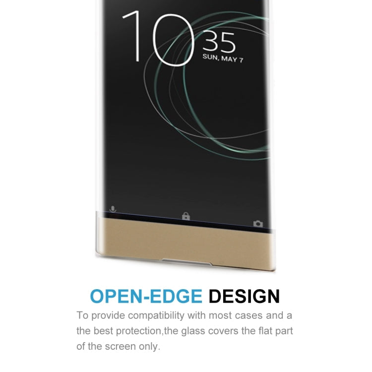 For Sony Xperia XA1 0.33mm 9H Surface Hardness 3D Curved Full Screen Tempered Glass Screen Protector(Gold)
